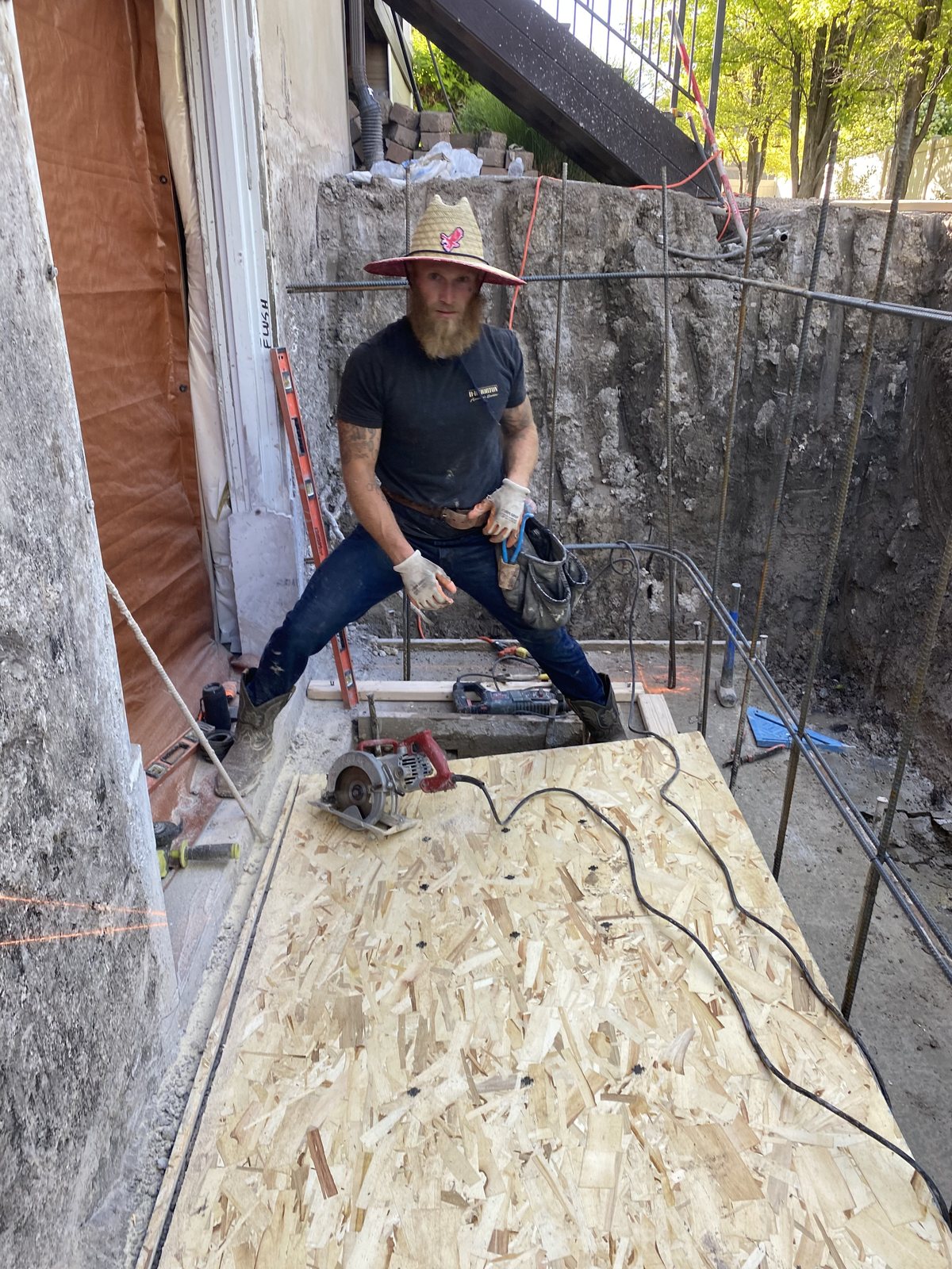 Johnny Bristow working on a concrete project