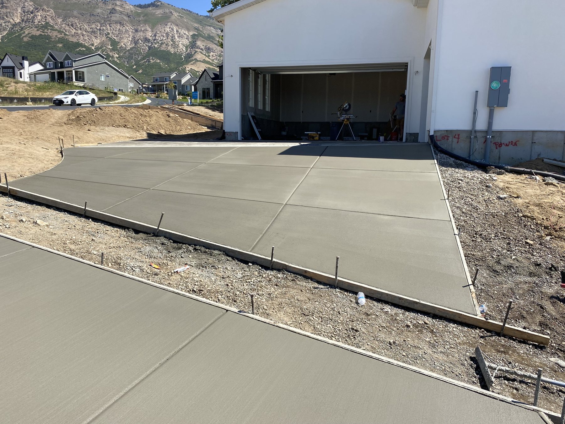Real Bristow Concrete driveway project in Northern Utah