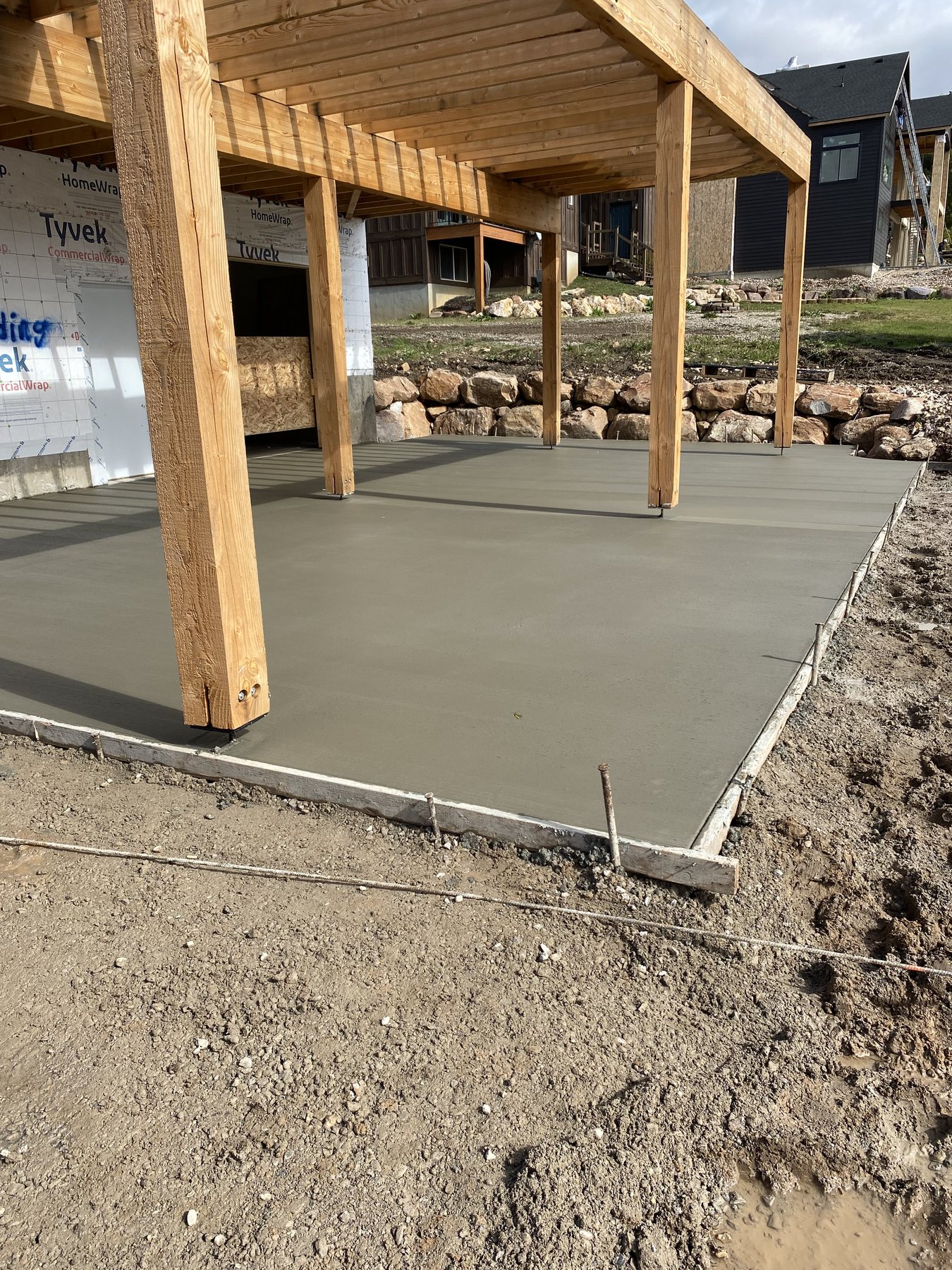 Real Bristow Concrete covered patio slab project
